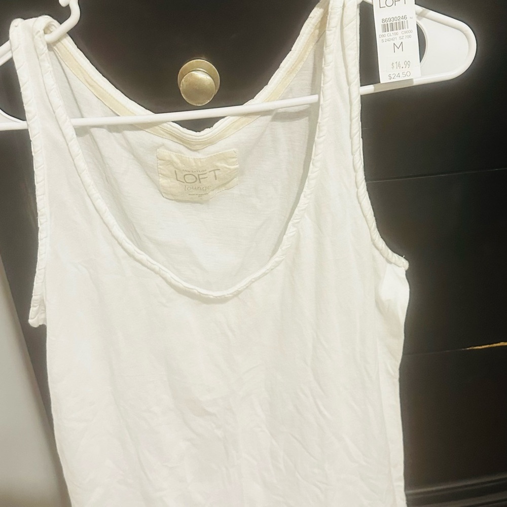LOFT Ivory Sleeveless Top
